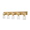 Z-Lite Fontaine 5 Light Vanity, Rubbed Brass & Clear 3035-5V-RB - alternate 1